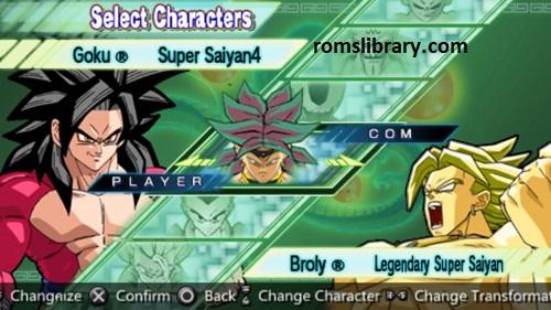 Dragon Ball Z Shin Budokai 2 PSP ROM Free Download